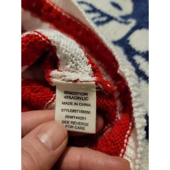 Moon And Madison Knitted Stars Stripes American Flag Tank Top NEW Size S READ - Picture 7 of 7